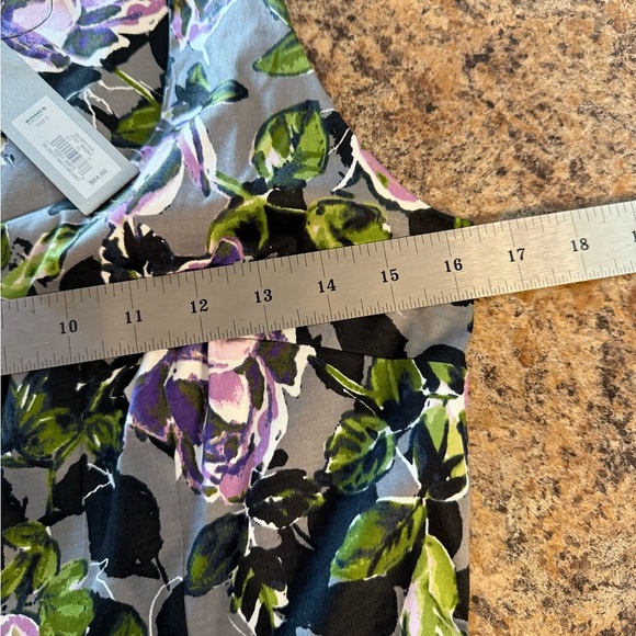NWT Apt 9 Gray Floral Size 6 Fit And Flare Sleeveless Dress Belt Not Included - Picture 11 of 16